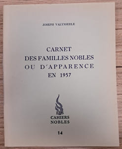 Carnet des Familles Nobles ou d'apparence en 1957.