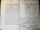 Acte notarié, signé des parties, par lequel Mme de la Suze cède à jeanne de Guillon, Mise de Clermont-Gallerande, une rente de 1500 Livres à prendre ...