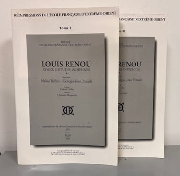 Choix d'études indiennes. . RENOU (Louis)