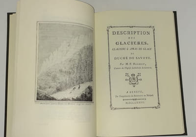 Description des glacières, glaciers et amas de glace du Duché de Savoie.