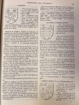 Armorial du Vivarais.. BENOIT D'ENTREVAUX (F.)
