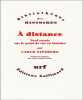 &Agrave; distance. Neuf essais sur le point de vue en histoire.. GINZBURG (Carlo)