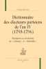 Dictionnaire des &eacute;lecteurs parisiens de l'an IV (1795-1796). . BERTHOLET (Philippe)