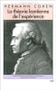 La th&eacute;orie kantienne de l'exp&eacute;rience. . Cohen (Hermann)