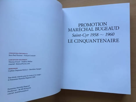 Promotion Maréchal Bugeaud. Saint-Cyr 1958-1960. Le Cinquantenaire.. Collectif. Préface du père Système Daniel GAZEAU