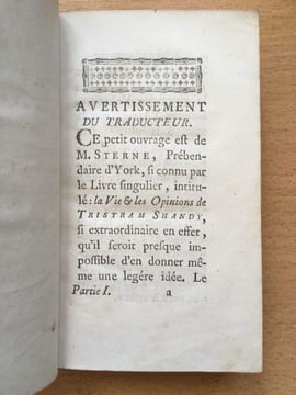 Voyage sentimental. Laurence STERNE 