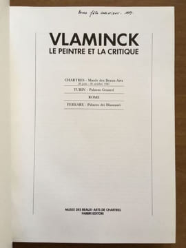 VLAMINCK. Le Peintre et la Critique.. VALLES-BLED Maïthé