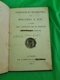 Exercices et manoeuvres des bouches à feu, à bord des vaisseaux de sa majesté impériale et royale