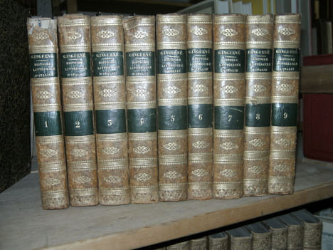 Histoire littéraire d'Italie. Seconde édition, augmentée d'une notice historique par M. Daunou.. GINGUENE P.-L.
