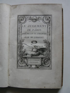 Le Jugement de Pâris, poëme en IV chants.. IMBERT Barthelémy.