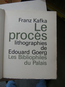 Le Procès. lithographies d'Edouard Goerg.