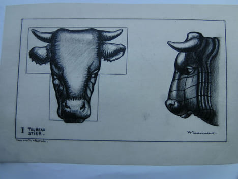 Dessins. . JEANNERET Hermann.