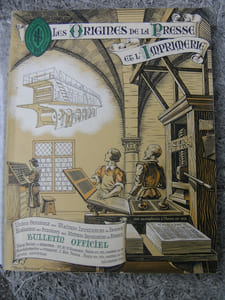Les Origines de la Presse et l'Imprimerie. Noël 1937. Bulletin officiel de l'Union Syndicale des Maîtres Imprimeurs de France.