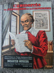 Curiosités du Journalisme et de l'Imprimerie. Noël 1938. Bulletin officiel de l'Union Syndicale des Maîtres Imprimeurs de France.