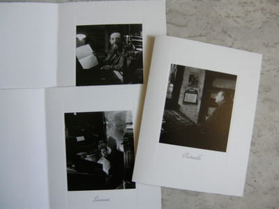 Les Imprimeurs. 3 photographies originales de Robert Doisneau.