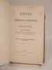 Etudes sur les terrains agricoles de la Sologne. MASURE (Félix)