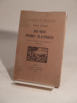 Dix-neuf poèmes élastiques, avec un portrait de l'auteur par Modigliani.. CENDRARS (Blaise), MODIGLIANI