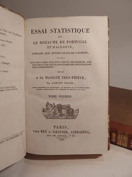 Essai statistique sur le Royaume du Portugal, et d'Algrave, comparé aux autres Etats de l'Europe [...].. BALBI (Adrien)