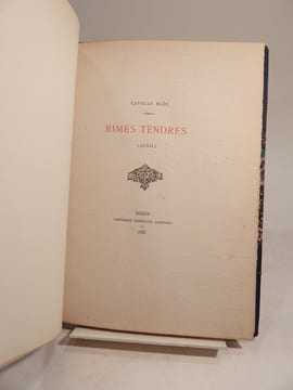 Rimes tendres (Avril). BLEE (Catulle), MOREL (E.)
