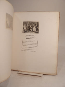 Pygmalion. Scène lyrique de J. -J. Rousseau. Illustrations de Moreau le Jeune. Suivi d'une Idylle par Berquin. Vignettes de Marillier. Réimpression ...