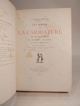 Les Moeurs et la Caricature en Allemagne, en Autriche, en Suisse. Avec préface de Champfleury. Ouvrage illustré de 4 planches en couleur, de 19 ...