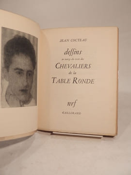 Dessins en marge du texte des Chevaliers de la Table Ronde.. COCTEAU (Jean)