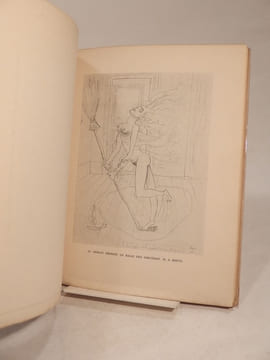 Dessins en marge du texte des Chevaliers de la Table Ronde.. COCTEAU (Jean)