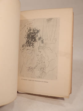 Dessins en marge du texte des Chevaliers de la Table Ronde.. COCTEAU (Jean)