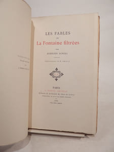 Les Fables de la Fontaine filtrées par Aurélien Scholl. Illustrations de E. Grivaz.
