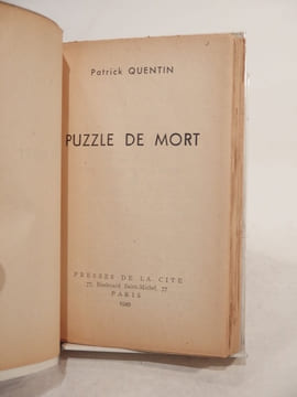 Puzzle de mort. QUENTIN (Patrick)