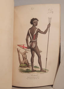 Collection de portraits et costumes des différens peuples qui habitent les cinq parties du monde, dont les meours et coutumes sont décrites dans la Bibliothèque universelle des voyages. Dessinée par MM. Wachsmut et Massard d'après les dessins originaux faits sur les lieux par les voyageurs mêmes. Gravée sur acier et coloriée au pinceau avec le plus grand soin.