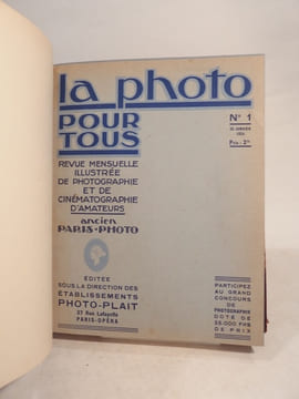 La Photo pour tous. Revue mensuelle illustré de photographie et de cinématographie d'amateurs. Acien Paris-Photo. Années 1924 et 1925.. undefined