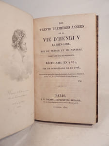 Les Trente premières années de la vie d'Henri V le Bien-aimé, Roi de France et de Navarre, ci-devant duc de Bordeaux. Récit fait en 1857, par un octogénaire né en 1776, contenant un aperçu des règnes de Louis XVI, Louis XVIII, Charles X, Louis XIX, et le commencement de celui d'Henri V.
