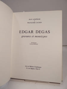 Edgar Degas : gravures et monotypes.