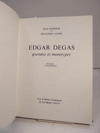 Edgar Degas : gravures et monotypes.