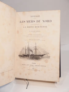 Voyage dans les Mers du Nord à bord de la corvette La Reine Hortense, par M. Charles Edmond (Choieçki). Notices scientifiques communiquées par MM. les membres de l'expédition. Carte du voyage - carte géologique de l'Islande. Dessins de M. Karl Girarder d'après les aquarelles de MM. Ch. Giraud et d'Abrantès.