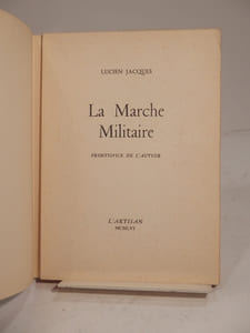 La Marche Militaire. Frontispice de l'auteur.