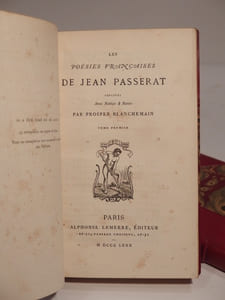 Les Poésies françaises de Jean Passerat, publiées avec Notice & Notes par Prosper Blanchemain.