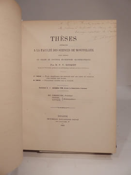Thèses présentées à la Faculté des Sciences de Paris pour obtenir le grade de Docteur ès Sciences mathématiques, par H. Léauté. Etude géométrique du ...