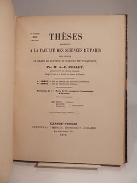 Thèses présentées à la Faculté des Sciences de Paris pour obtenir le grade de Docteur ès Sciences mathématiques, par M. Gaston Darboux. Sur les ...
