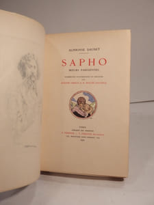 Sapho. Moeurs parisiennes. Nombreuses illustrations en couleurs par Auguste Leroux et H. Bouché-Leclercq.