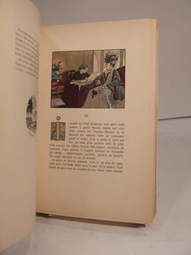 Sapho. Moeurs parisiennes. Nombreuses illustrations en couleurs par Auguste Leroux et H. Bouché-Leclercq.. DAUDET (Alphonse), LEROUX (Auguste), ...