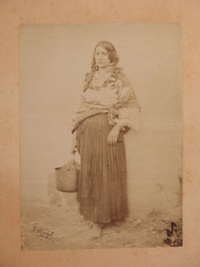 2 photographie originales : Hongrois, Hongroise.