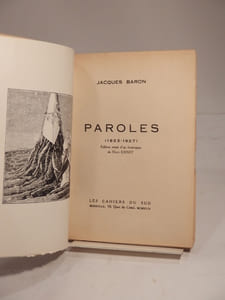 Paroles (1923-1927). Edition ornée d'un frontispice de Max Ernst.