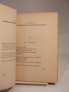 Paroles (1923-1927). Edition ornée d'un frontispice de Max Ernst.