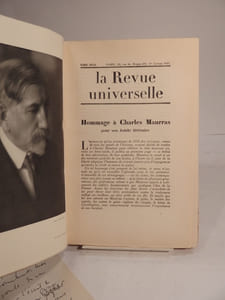 La Revue universelle. Numéro spécial, 1er janvier 1937. Hommage à Charles Maurras pour son Jubilé littéraire. Les idées et les faits, lectures par Léon Daudet.