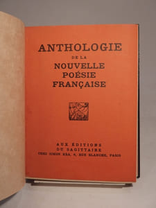 Anthologie de la nouvelle poésie française.