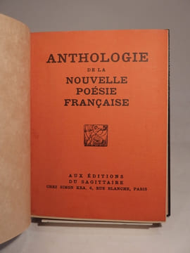 Anthologie de la nouvelle poésie française.. undefined