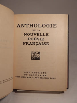 Anthologie de la nouvelle poésie française.. undefined