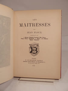 Les Maîtresses, par Jean Floux. Illustrations par J. Béraud, Benjamin Constant, Max. Faivre, Fanny Fleury, Giacomelli, L. Glaize, L.-O. Merson, Vignal, Yamamoto.
